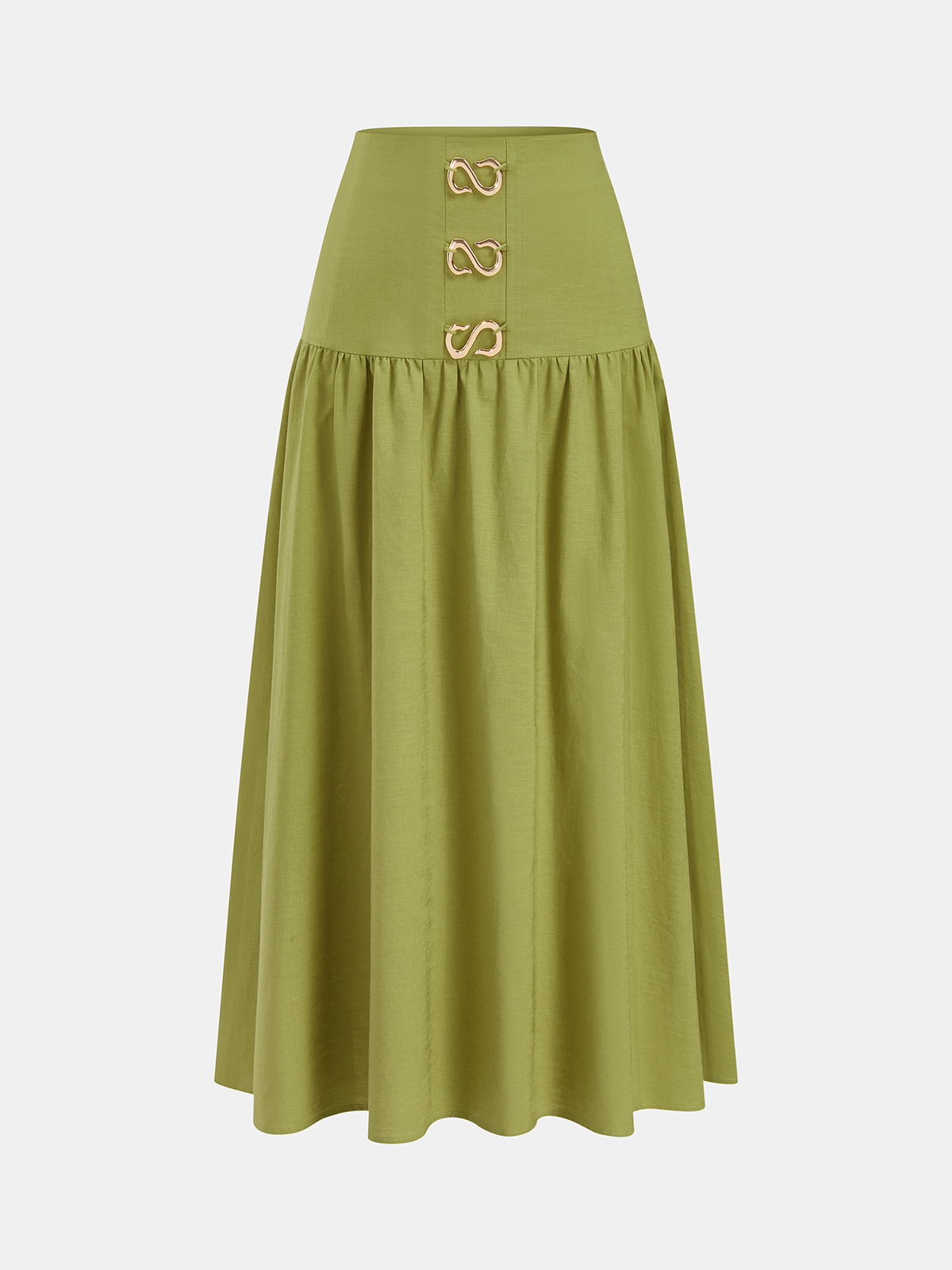 Cotton Linen Halter Twist Top & Skirt Set