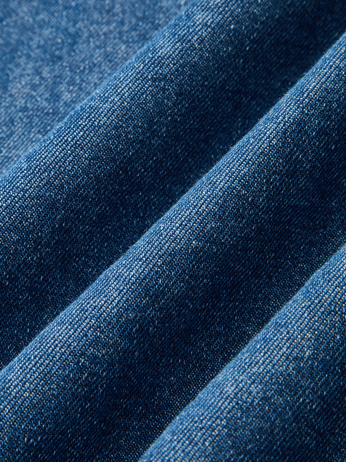 Jeans-Midi-Kleid mit eckigem Ausschnitt und Schleife vorne