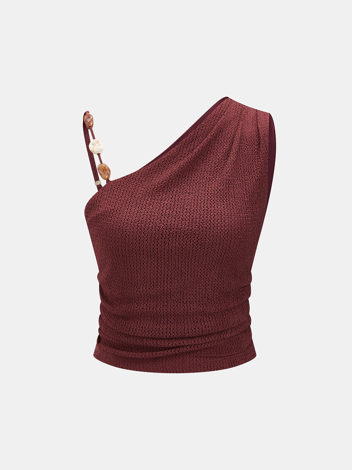 Textured One-Shoulder Top & Midi Skirt Set