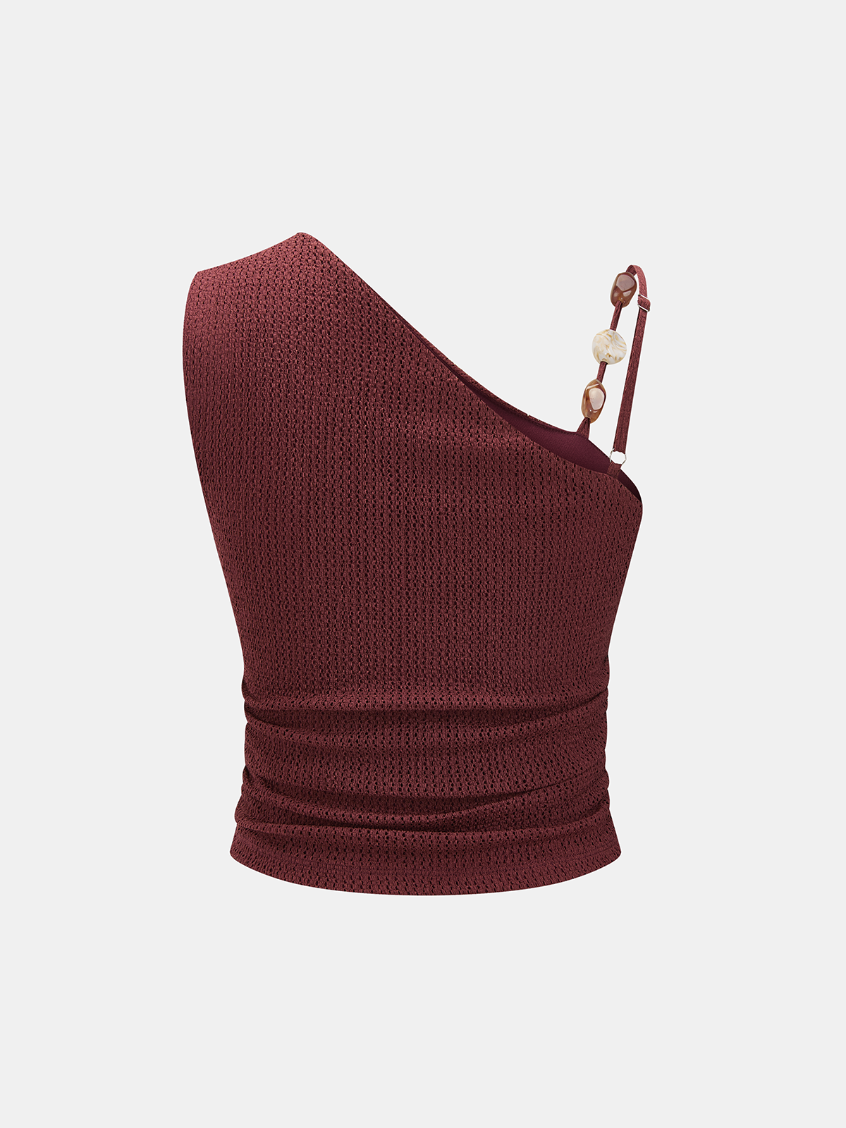 Textured One-Shoulder Top & Midi Skirt Set