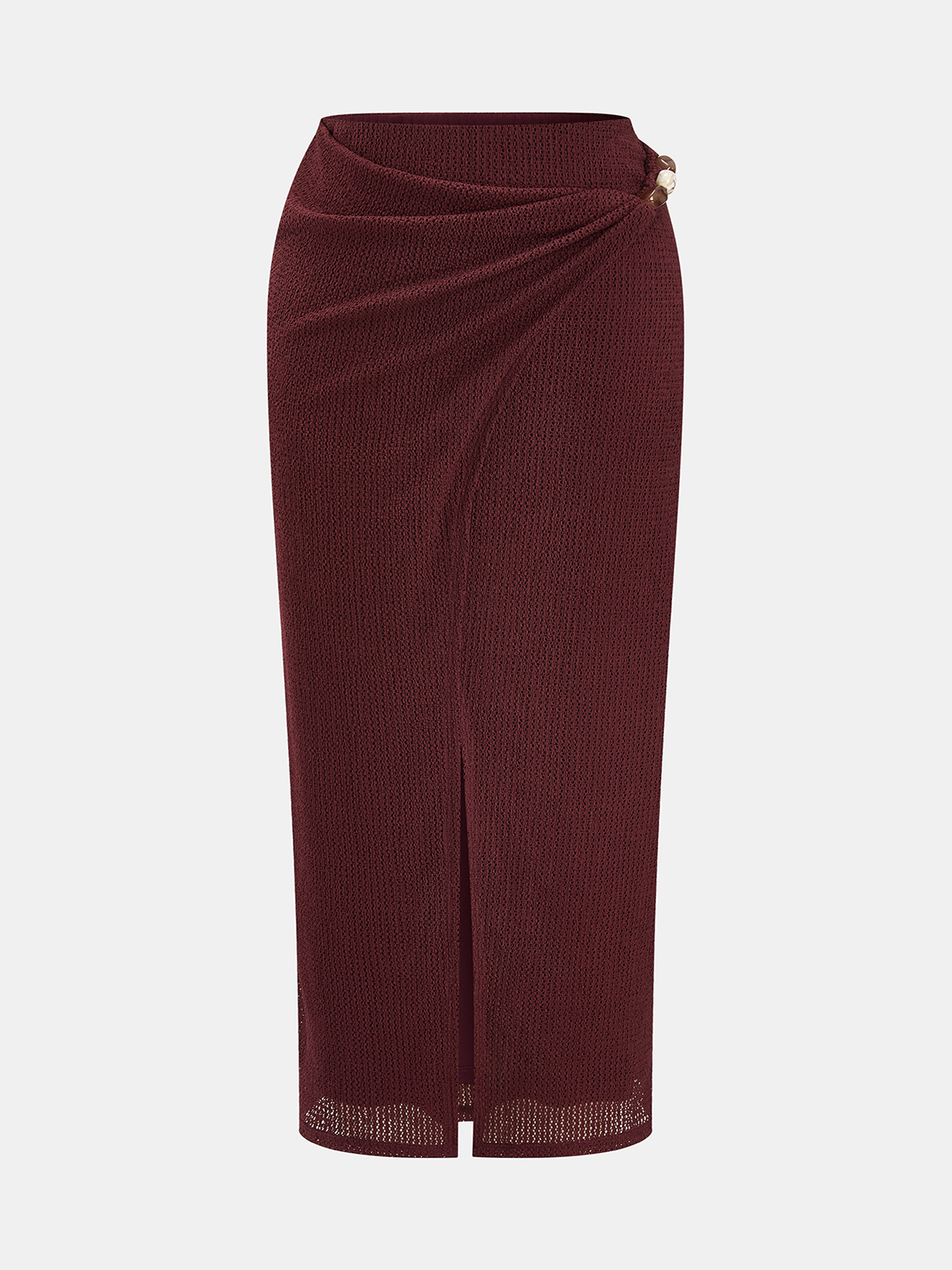 Textured One-Shoulder Top & Midi Skirt Set