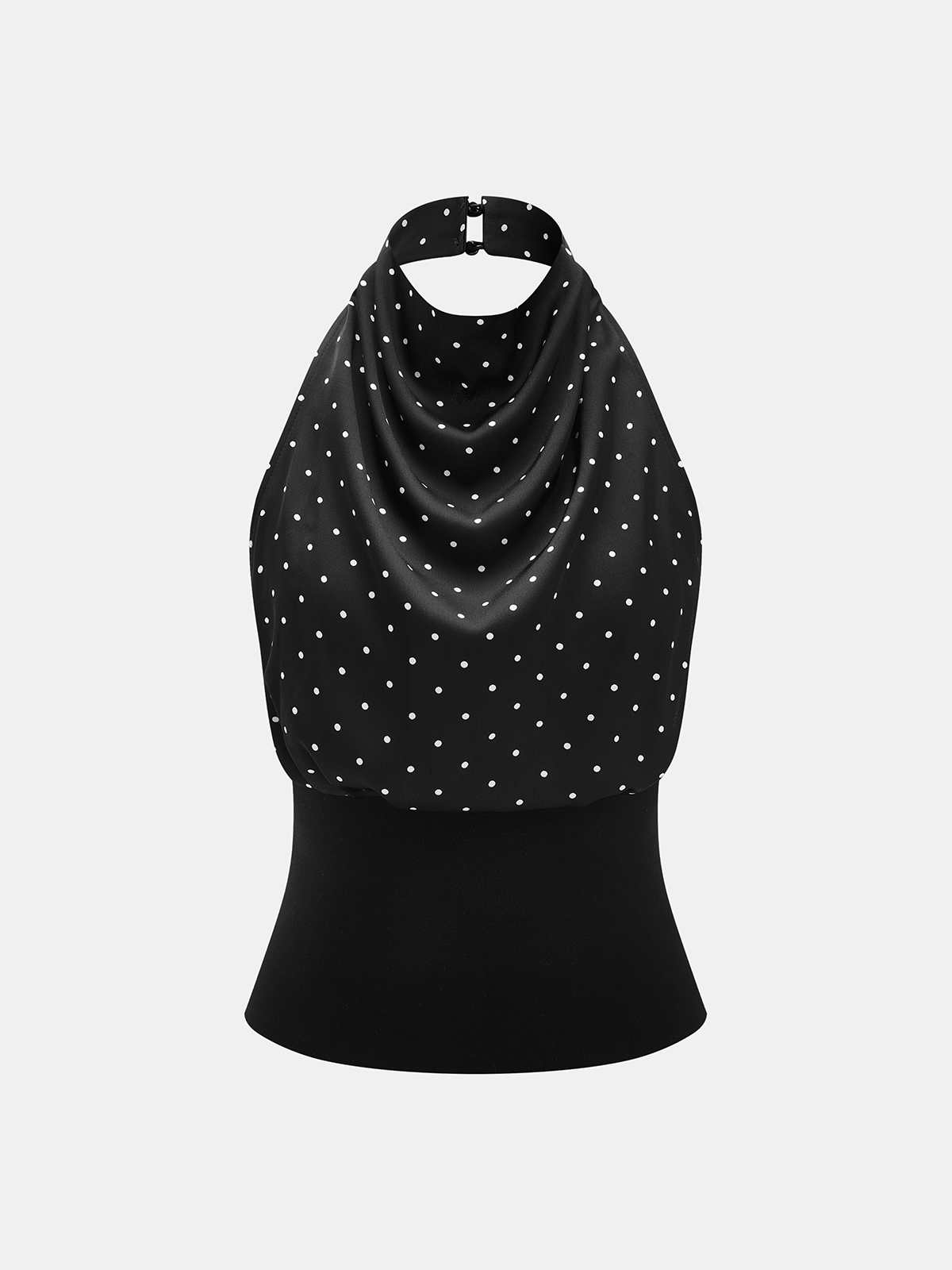 Débardeur dos nu à col bénitier et pois