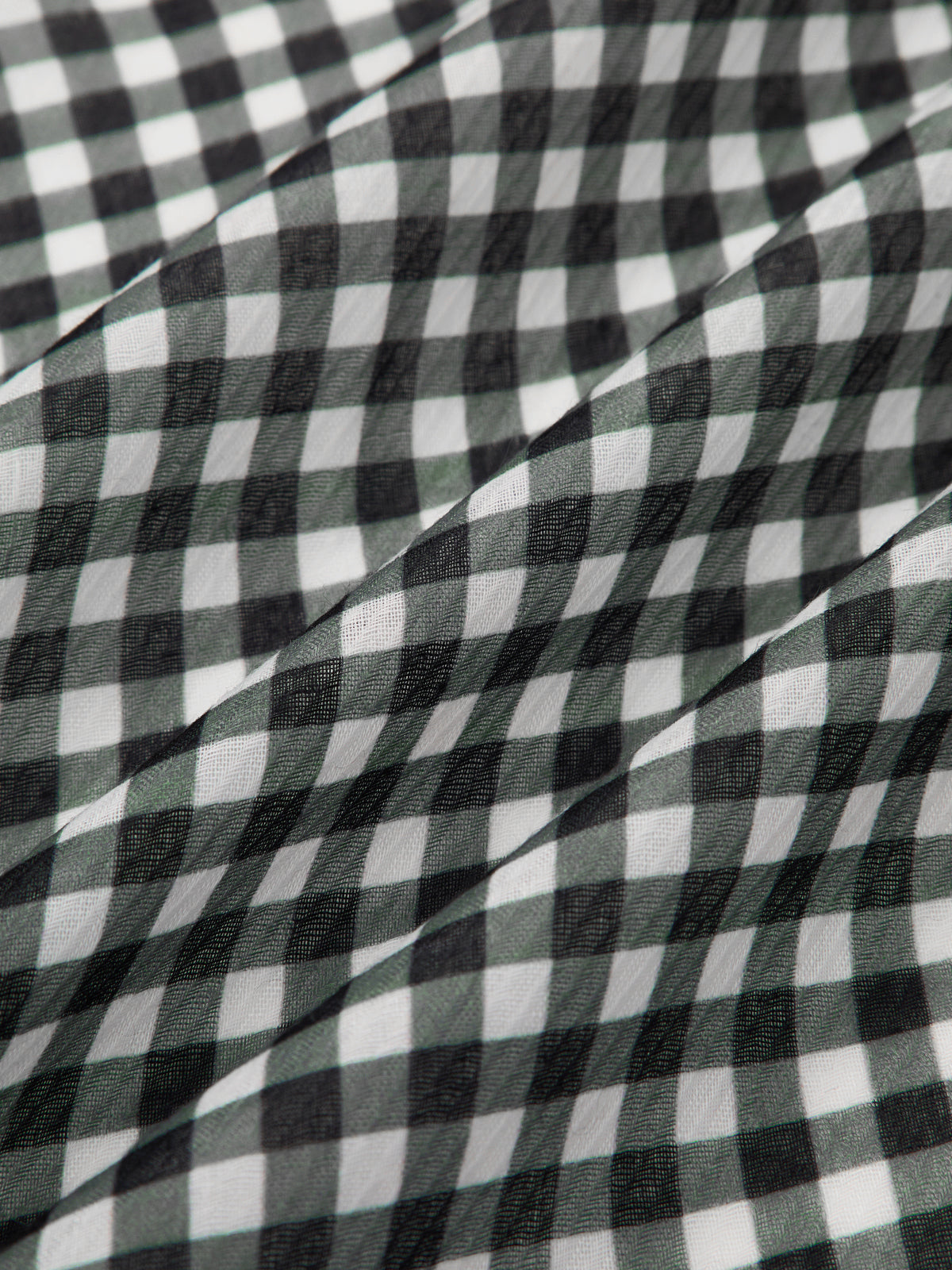 Lace Trim Gingham Scarf