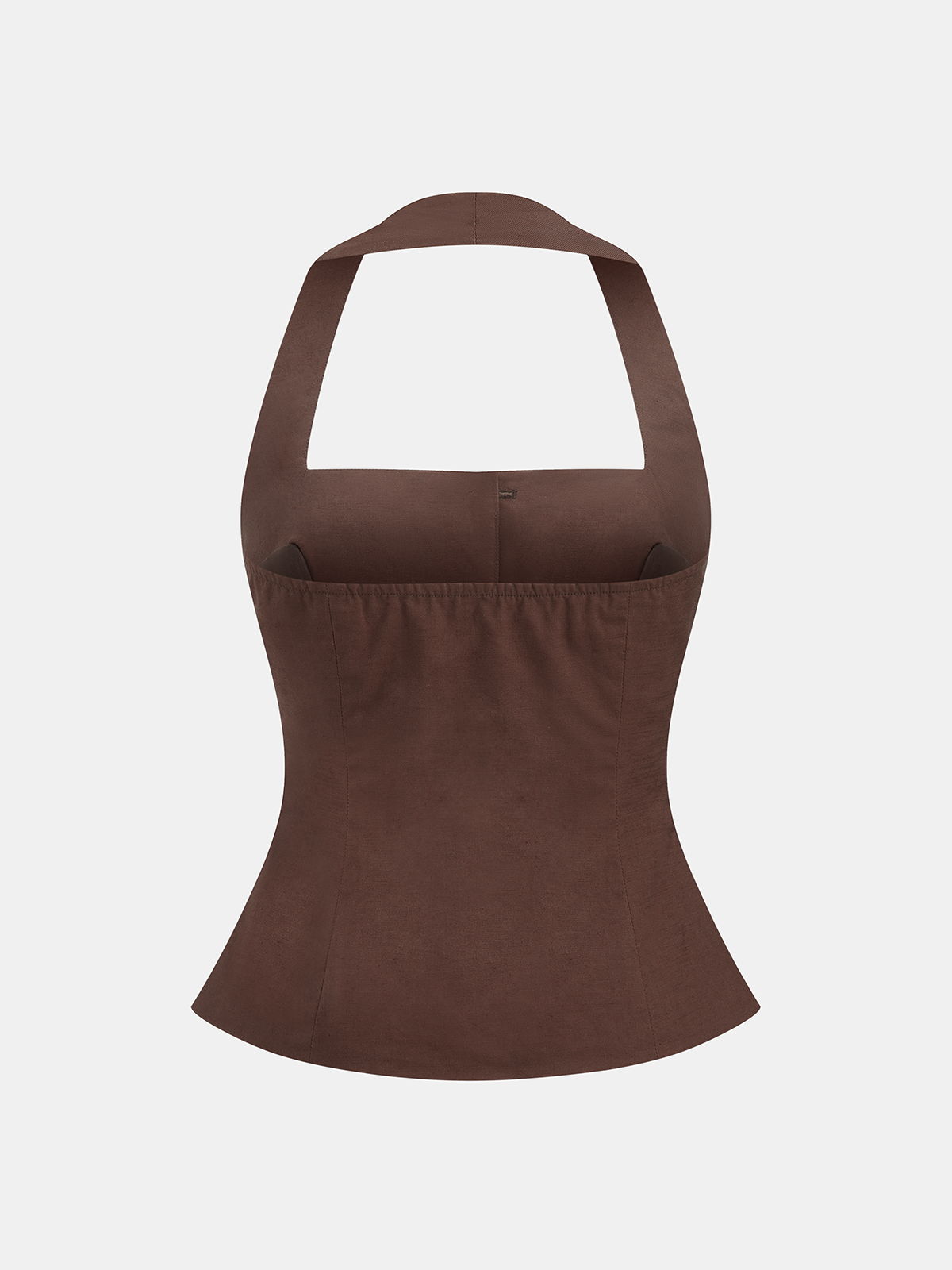 Cotton Linen Halter Buttoned Top & Pants Set