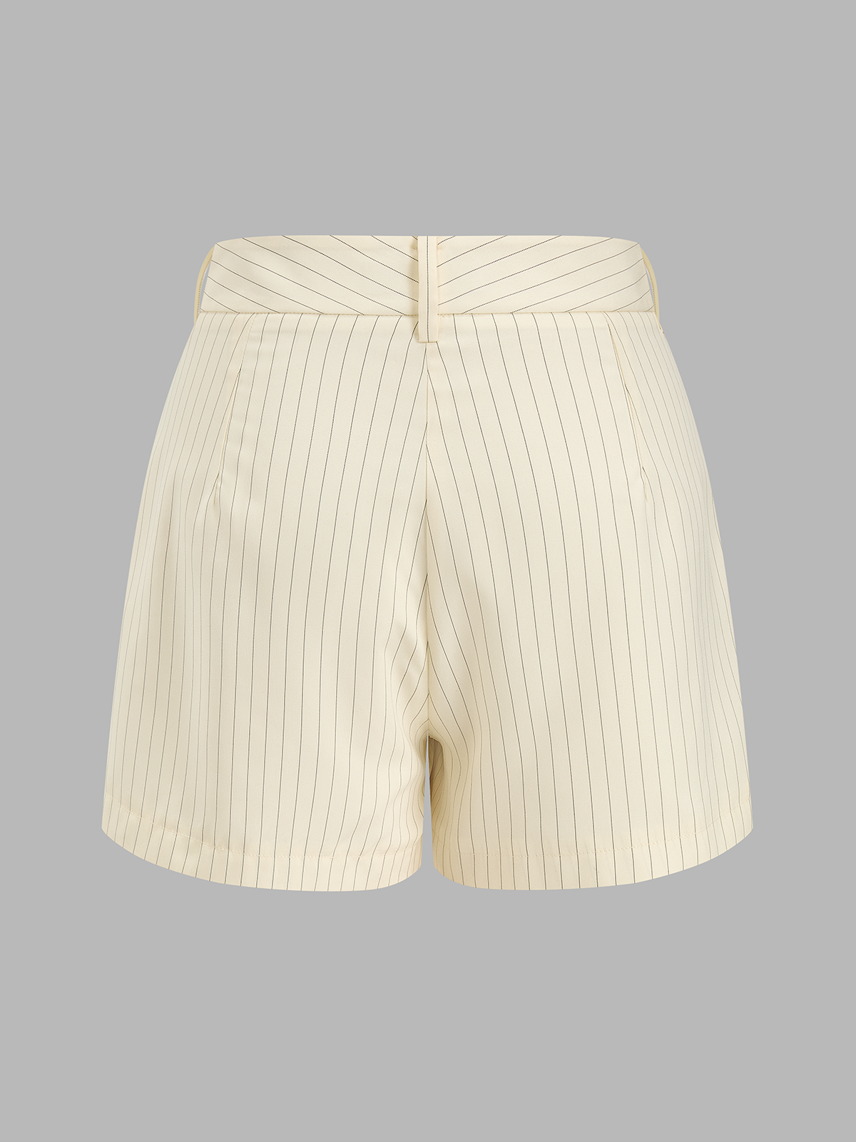 Gestreiftes bauchfreies Top mit Bindedetail und Shorts-Set