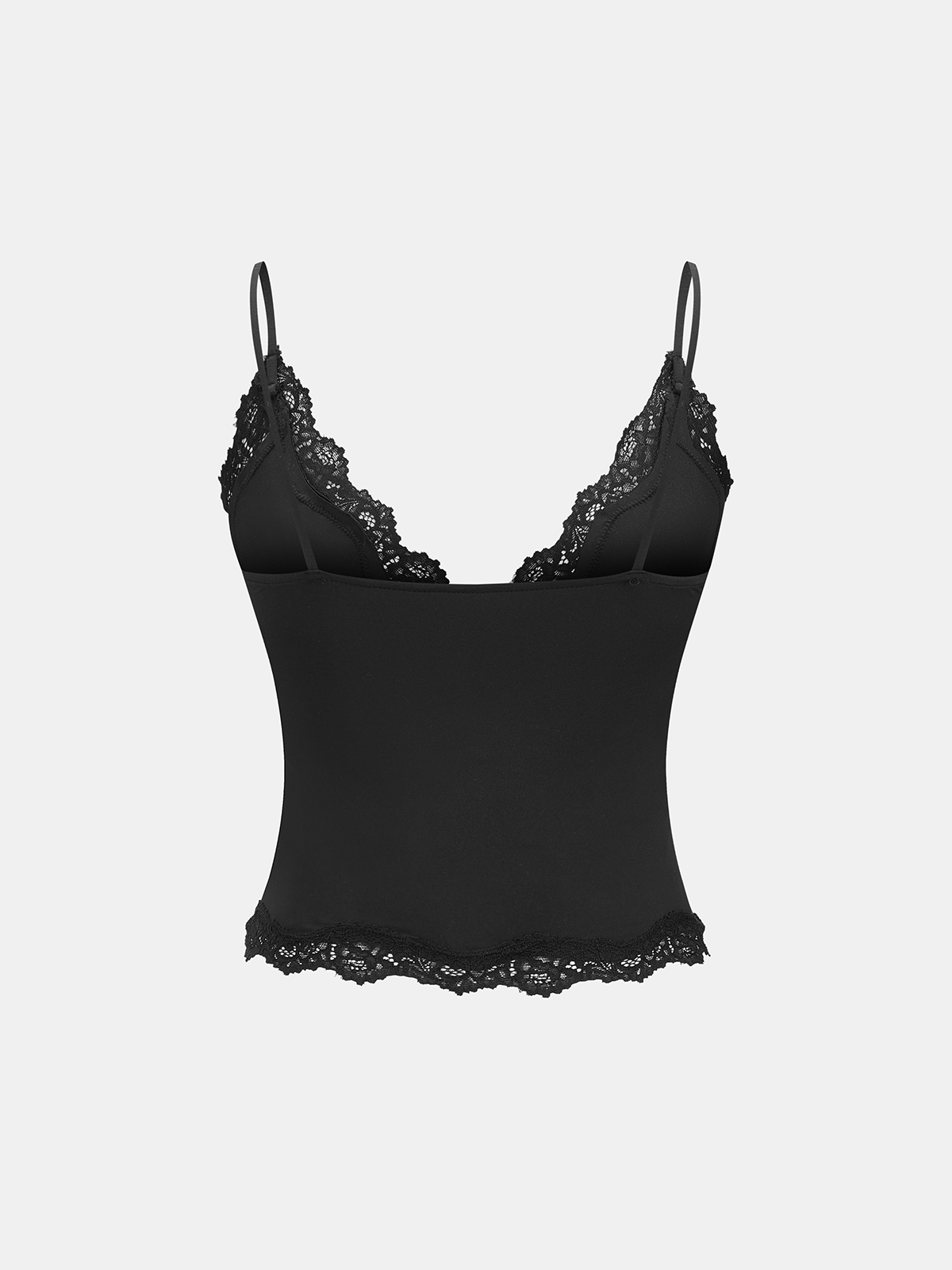 Lace Trim Cropped Cami Top
