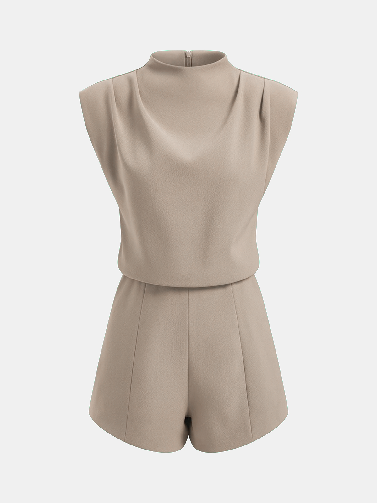 Ärmelloser Neckholder-Jumpsuit mit Drapierung