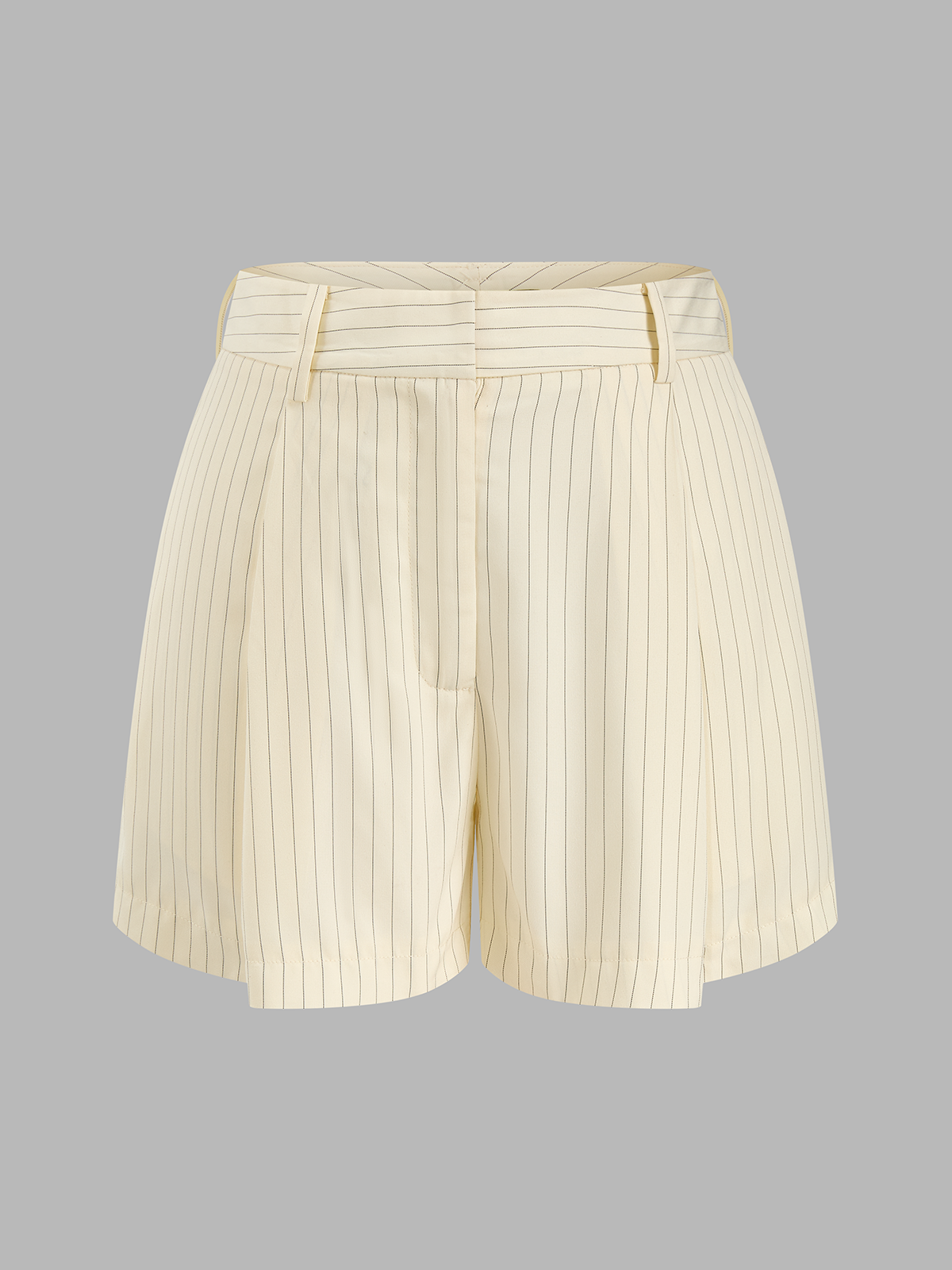 Gestreiftes bauchfreies Top mit Bindedetail und Shorts-Set