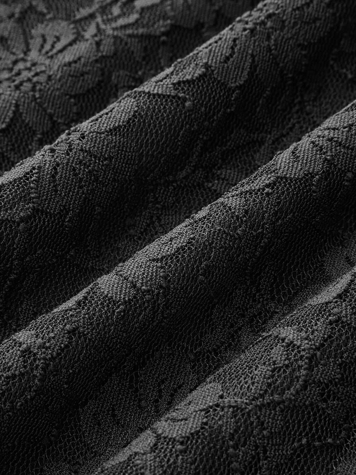 Ärmelloses A-Linien-Kleid mit Muschelsaum aus Spitze