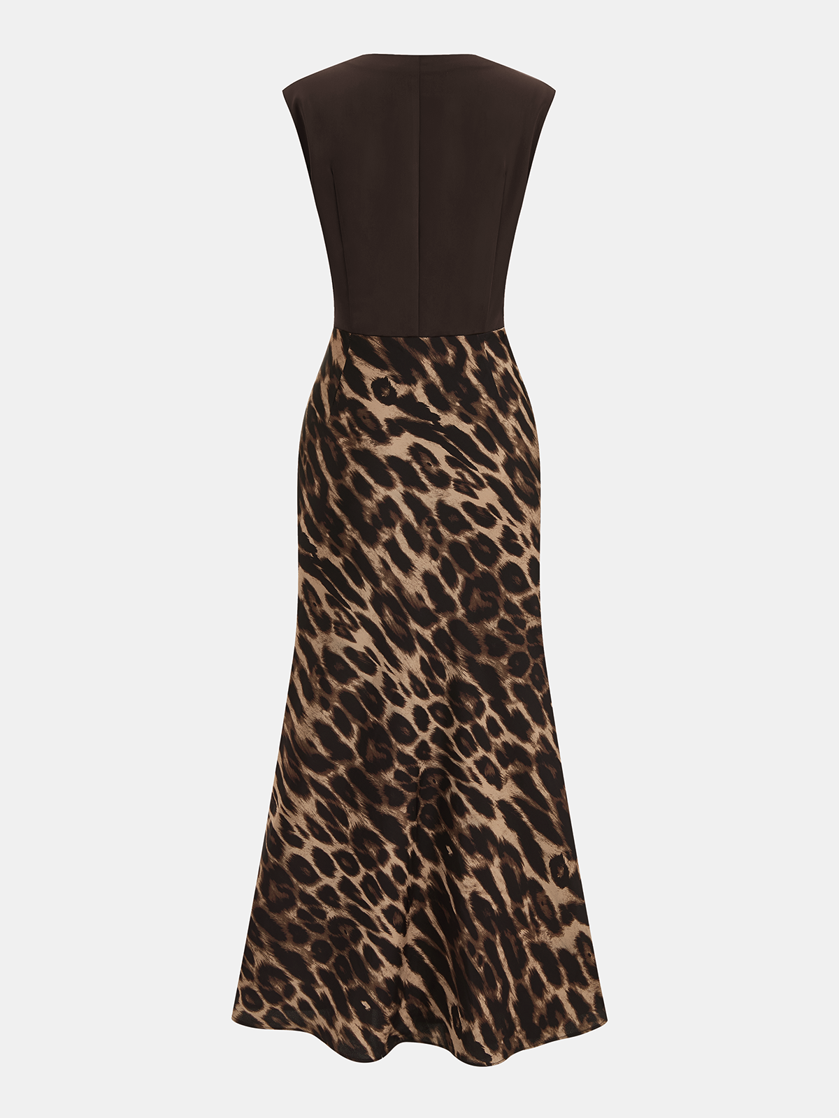 Ärmelloses Maxikleid mit Leopardenmuster