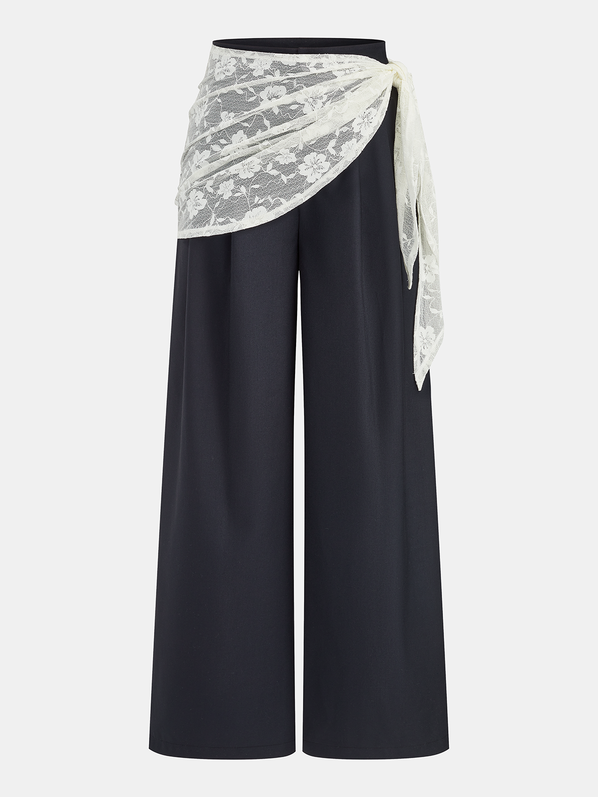 Detachable Lace Wide Leg Pants