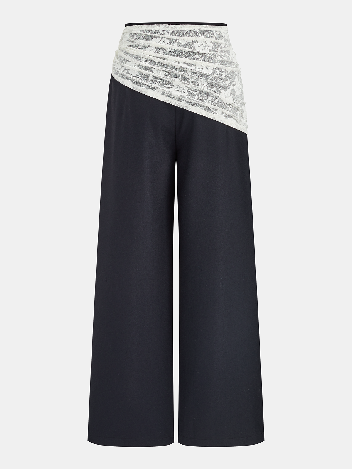Detachable Lace Wide Leg Pants