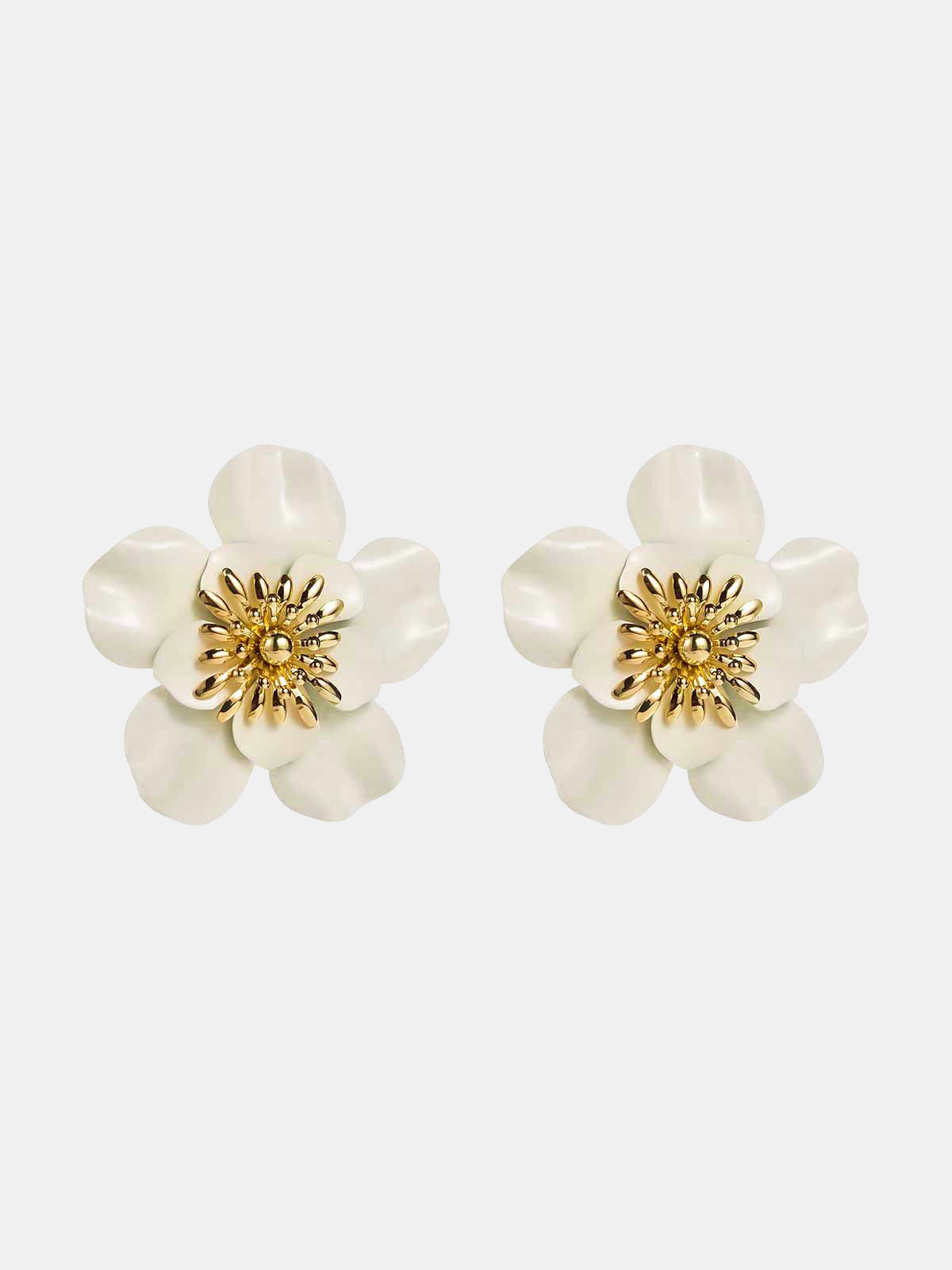 Large Flower Statement Drop Earrings