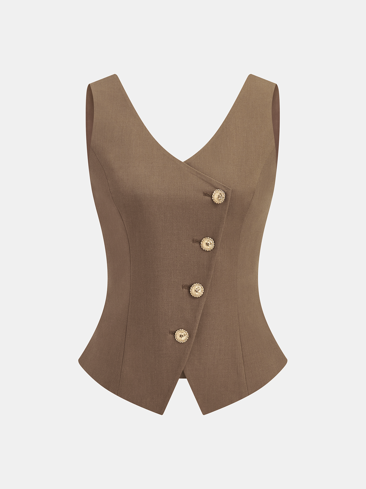 Asymmetrical Tailored Vest & Skort Set