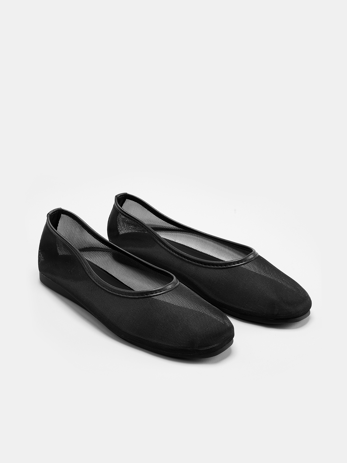 Mesh Round Toe Ballet Flats