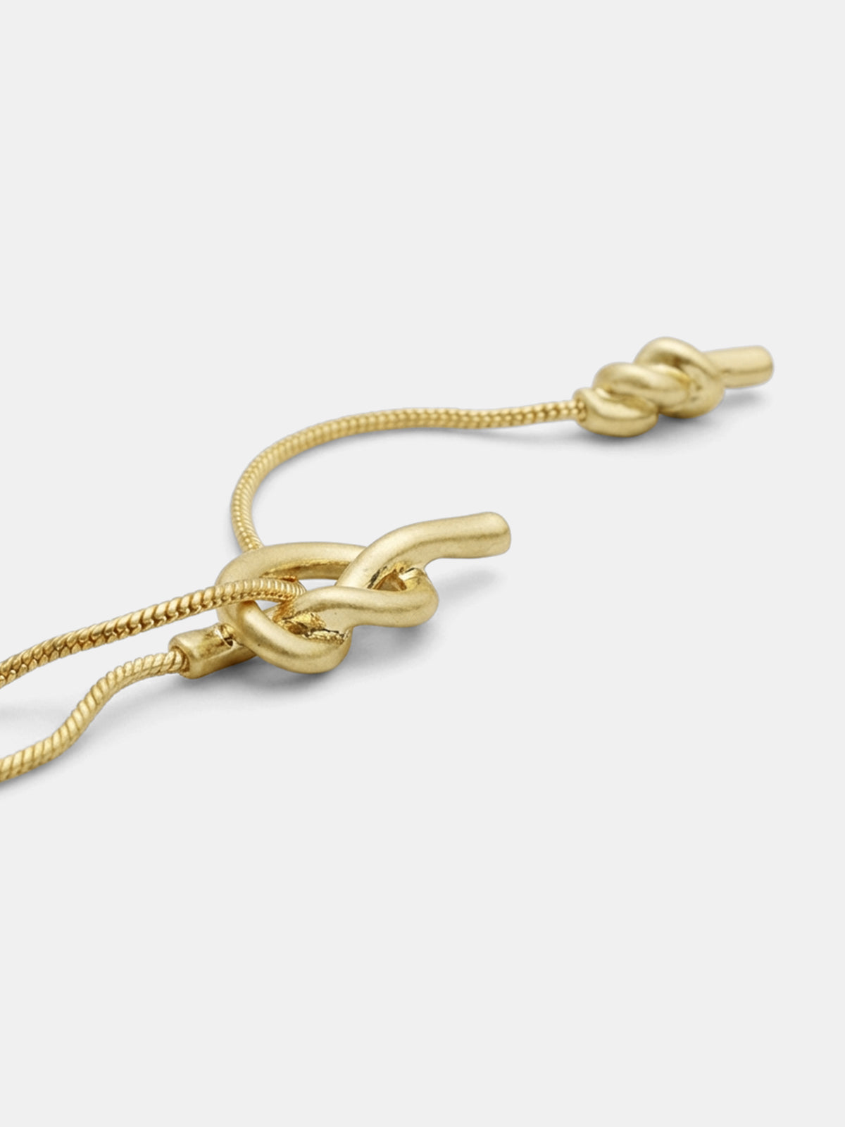 Knot Lariat Snake Chain Necklace