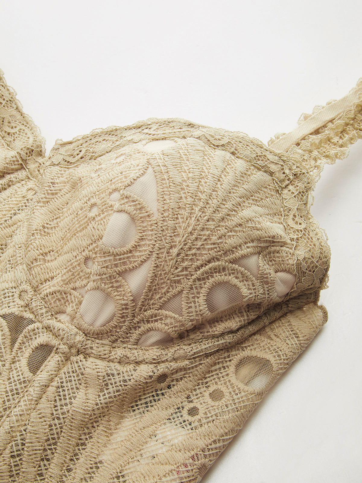Lace Frill Shaping Cropped Corset Top