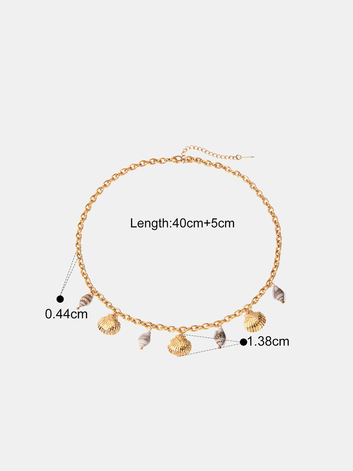 Seashell Charm Pendant Necklace