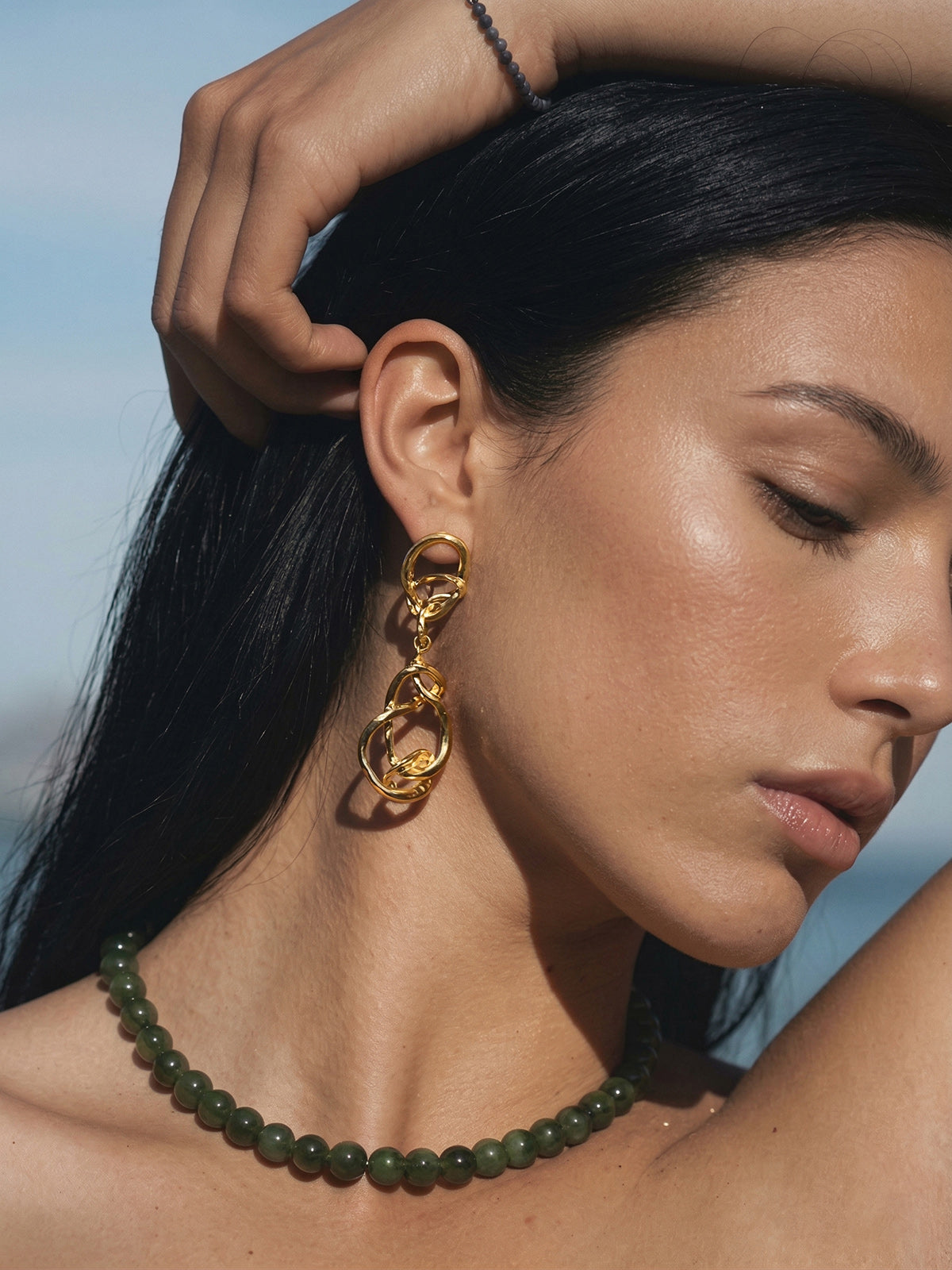 Chic Interlinked Irregular Drop Earrings