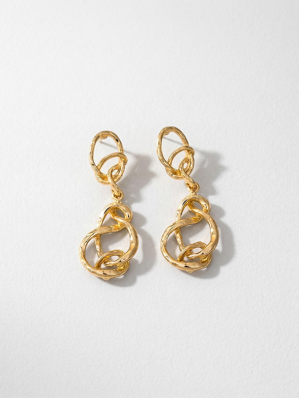 Chic Interlinked Irregular Drop Earrings