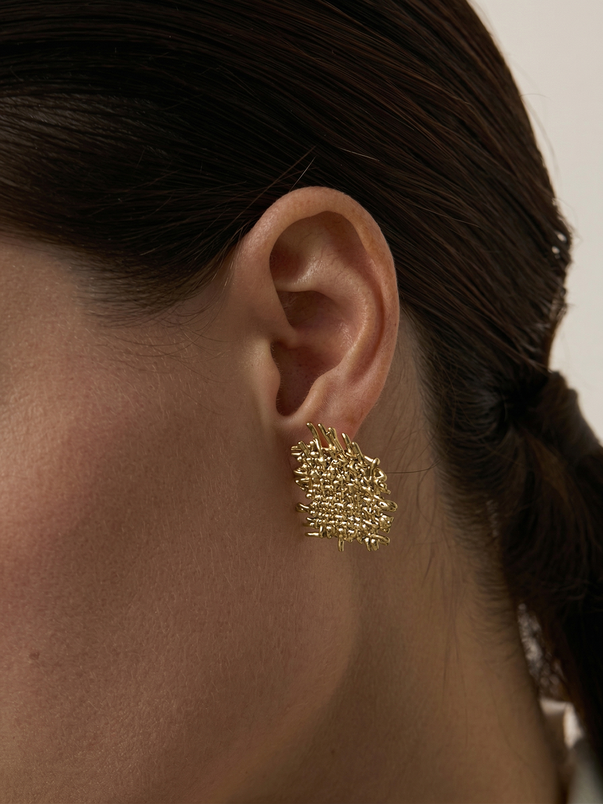 Textured Woven Statement Earrings