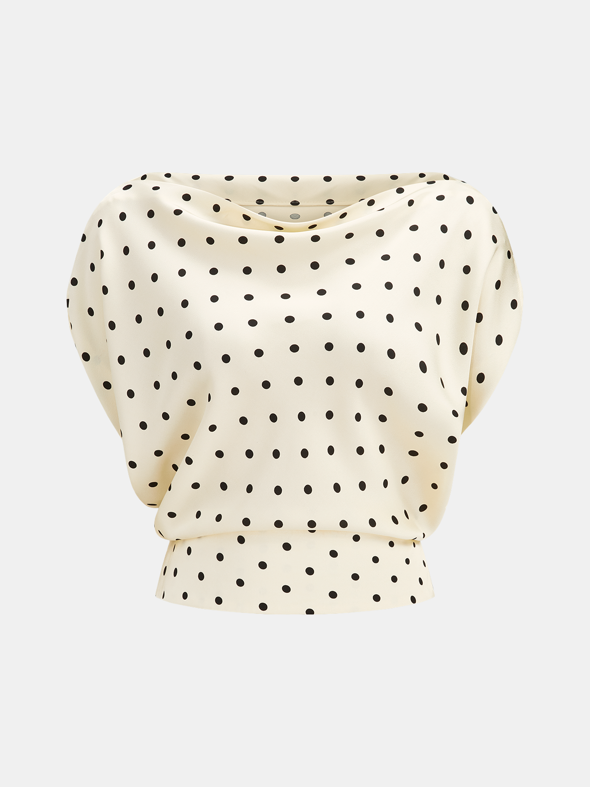 Polka Dot Cowl Neck Top & Maxi Skirt Set