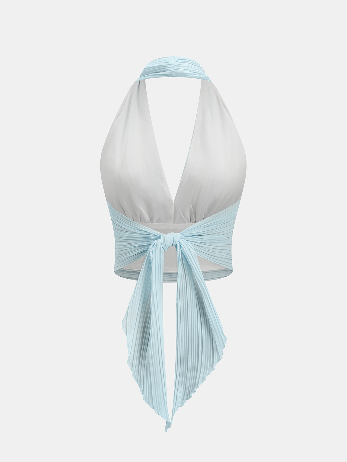 Plissé Halter Crop Top & Maxi Skirt Set