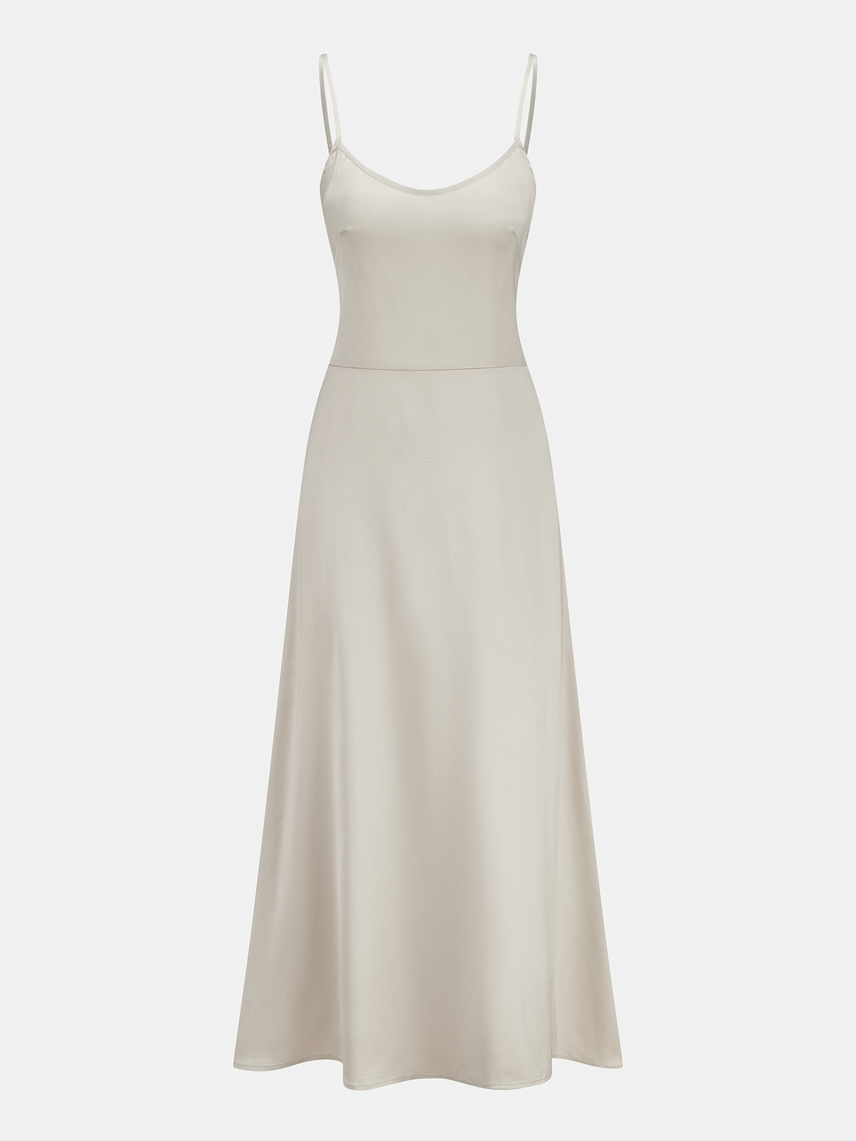 Zweiteiliges Set: Satin-Cami-Kleid & Spitzenweste