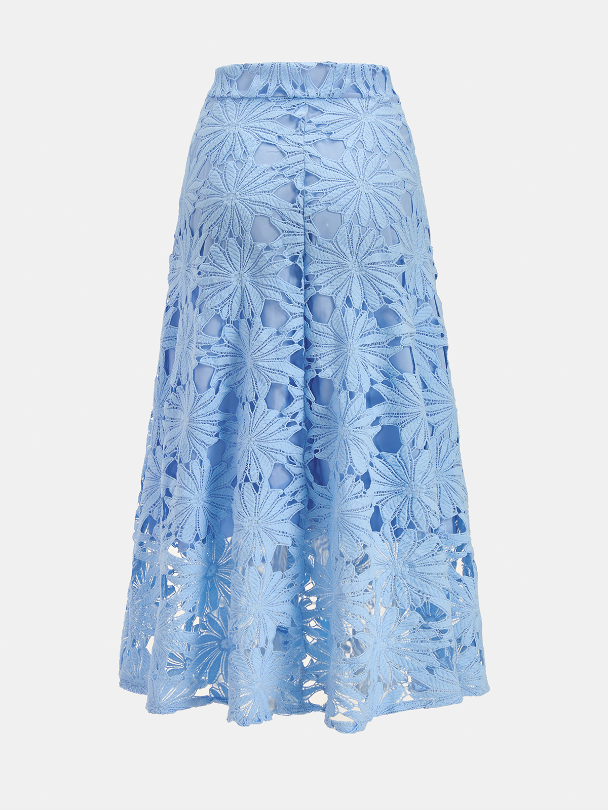 Floral Lace Crop Top & Midi Skirt Set