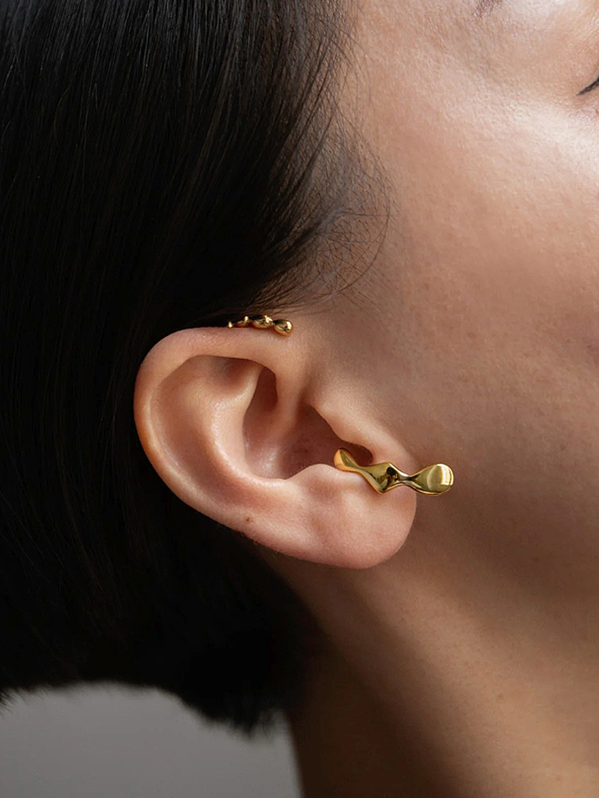 Irregular Metal Left Ear Cuff