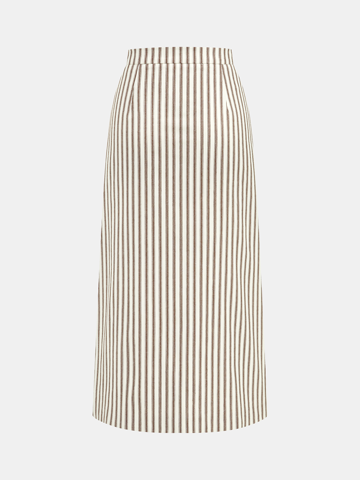 Gestreiftes ärmelloses Top & Midirock Set aus Baumwolle