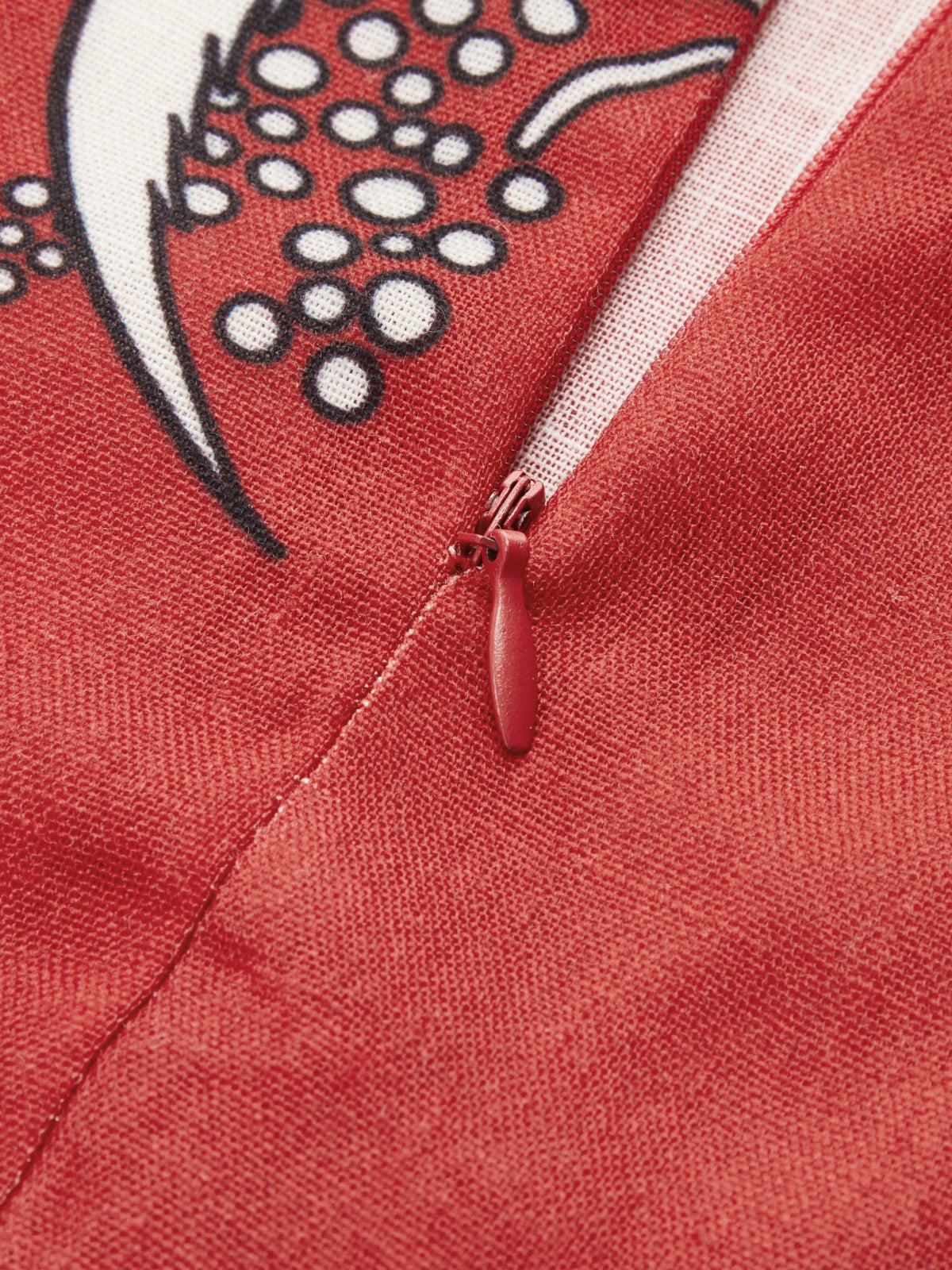 Maxikleid mit tropischem Print und Cut-Outs