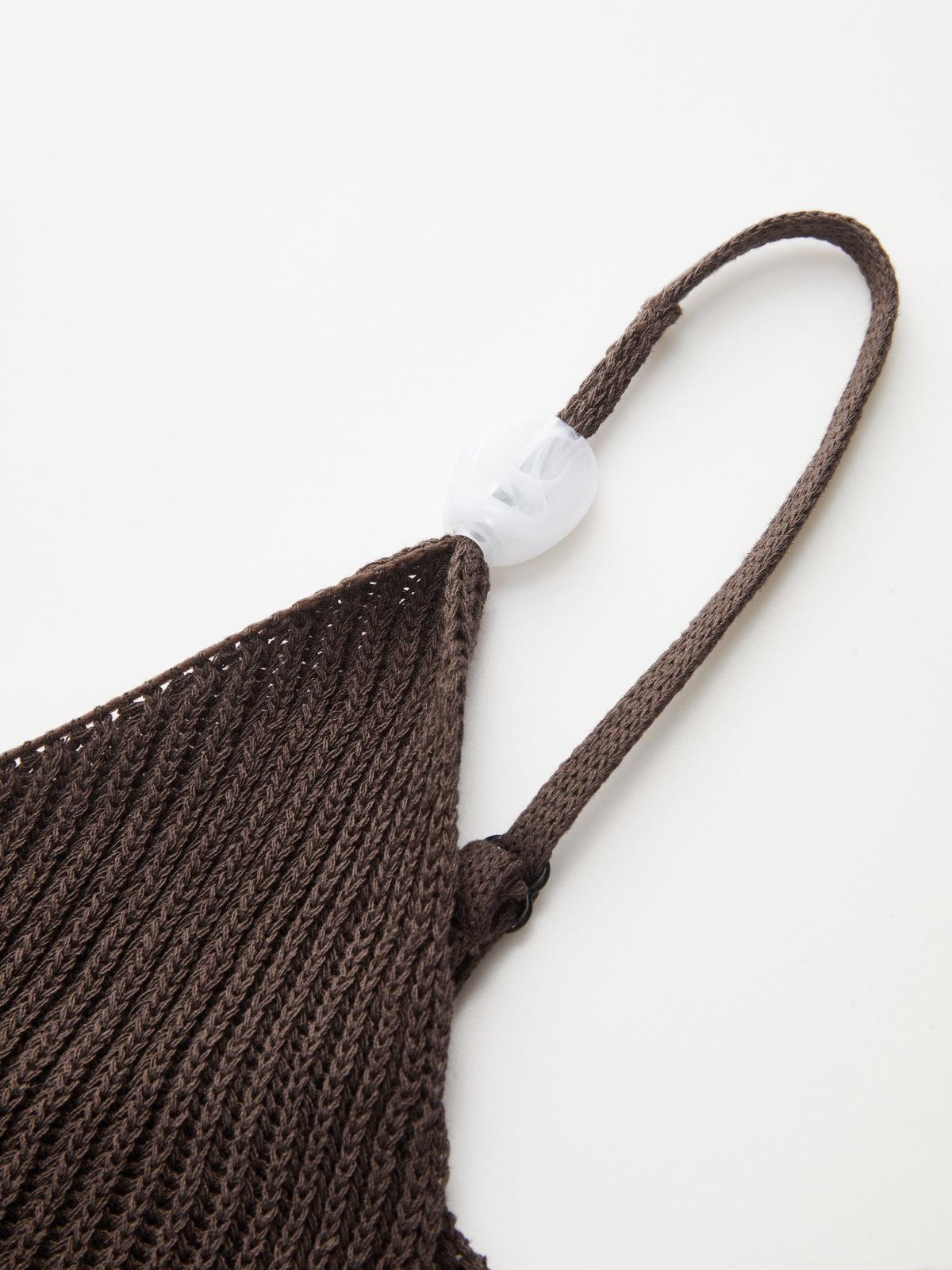 Shell Detail Ribbed Knit Cami Top