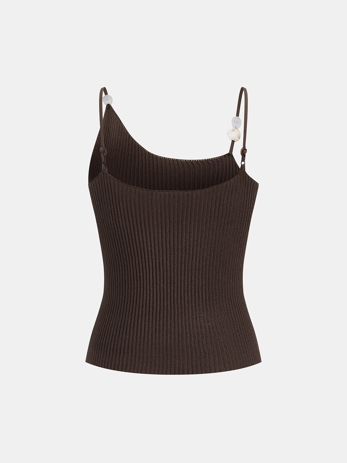 Shell Detail Ribbed Knit Cami Top
