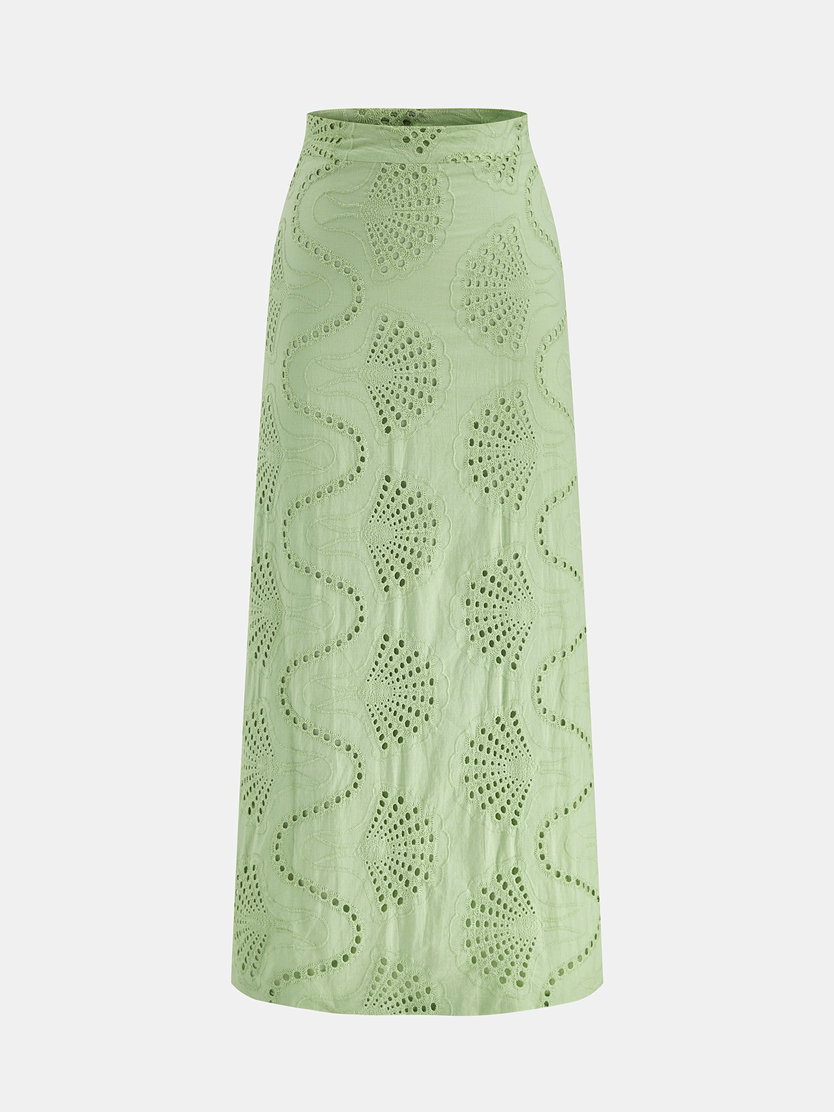 Cotton Eyelet Embroidery Top & Maxi Skirt Set