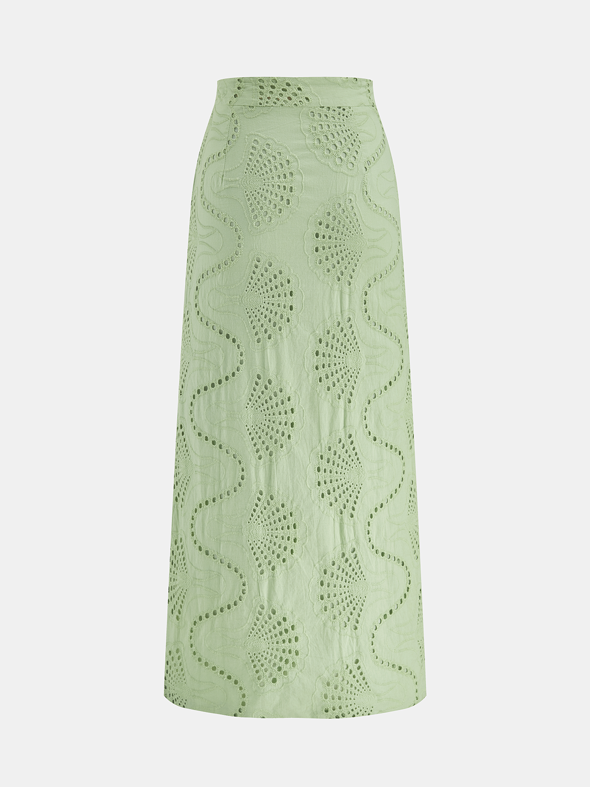 Cotton Eyelet Embroidery Top & Maxi Skirt Set