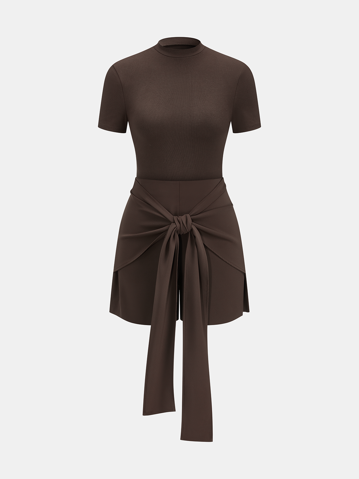 Short Sleeve Top & Tie Front Shorts Set