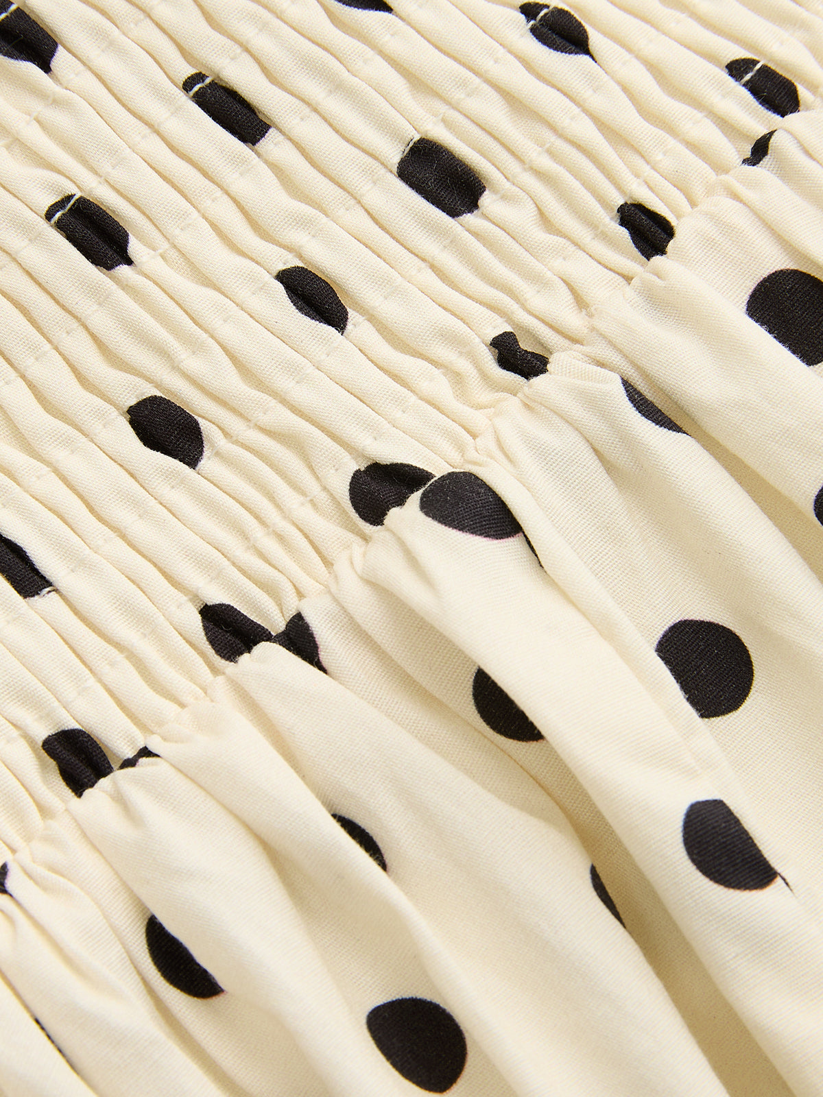 Robe longue dos nu à pois