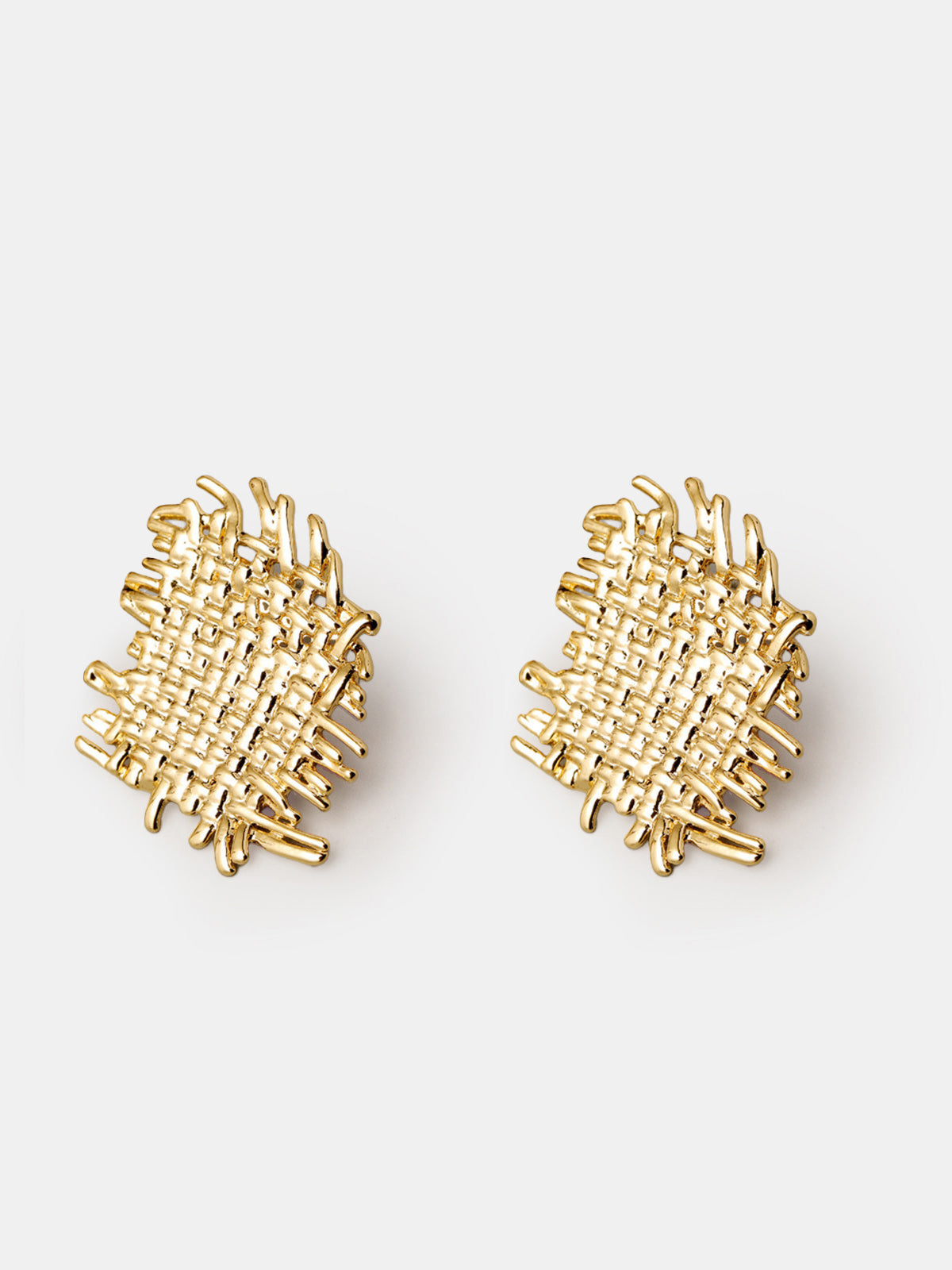 Textured Woven Statement Earrings