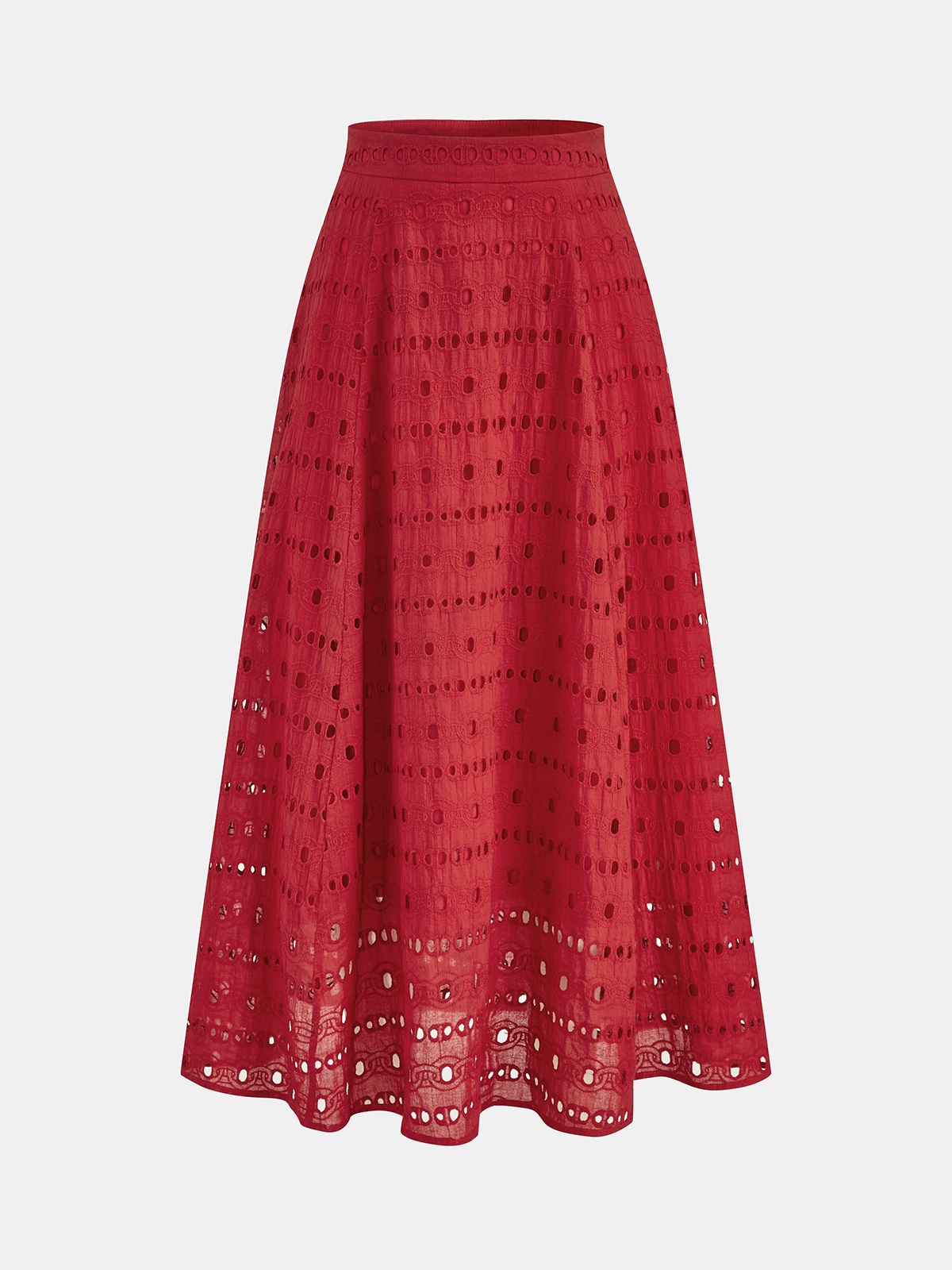 Eyelet Halter Crop Top & Maxi Skirt Set