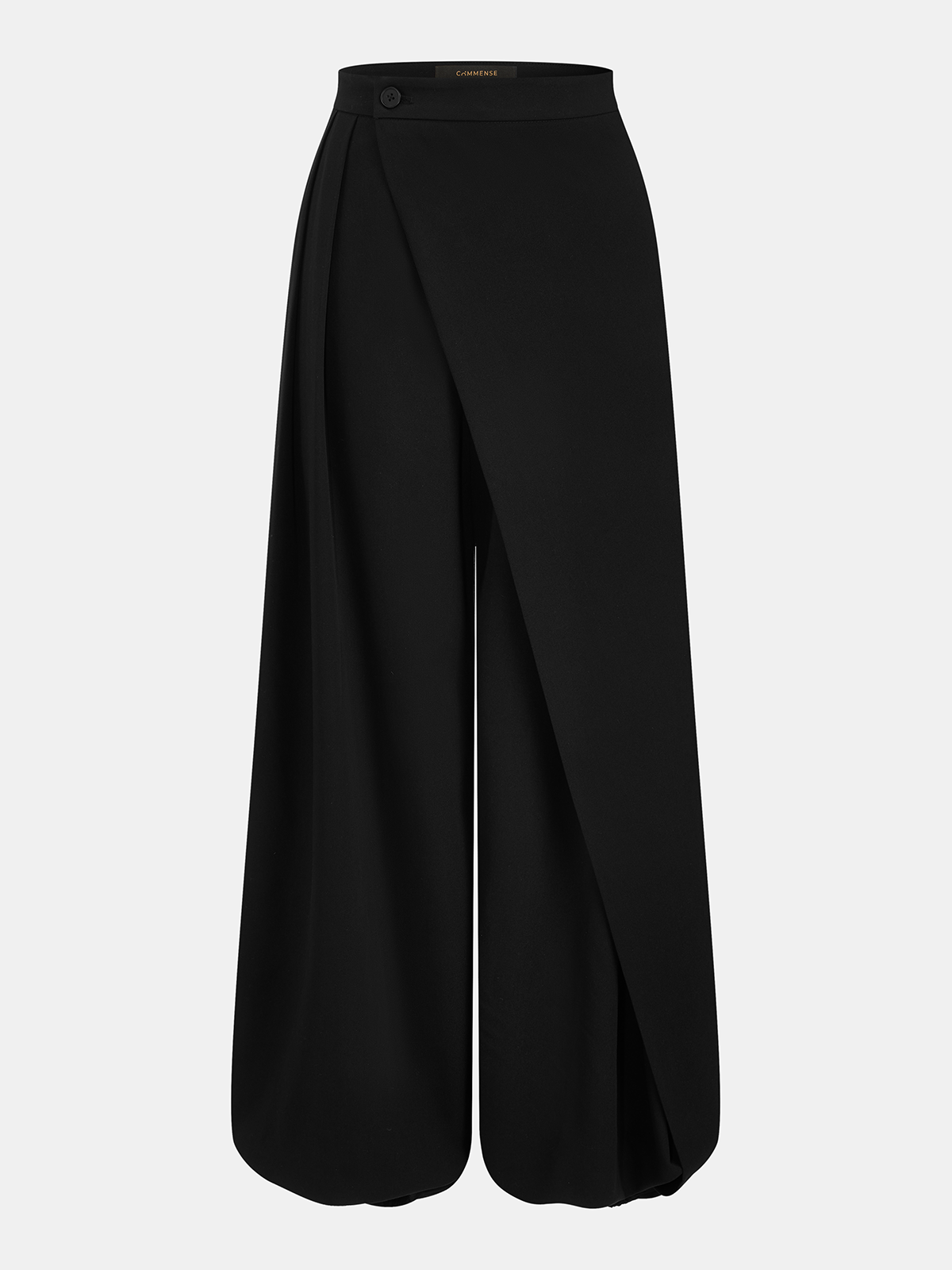 Pantalon large asymétrique à superposition