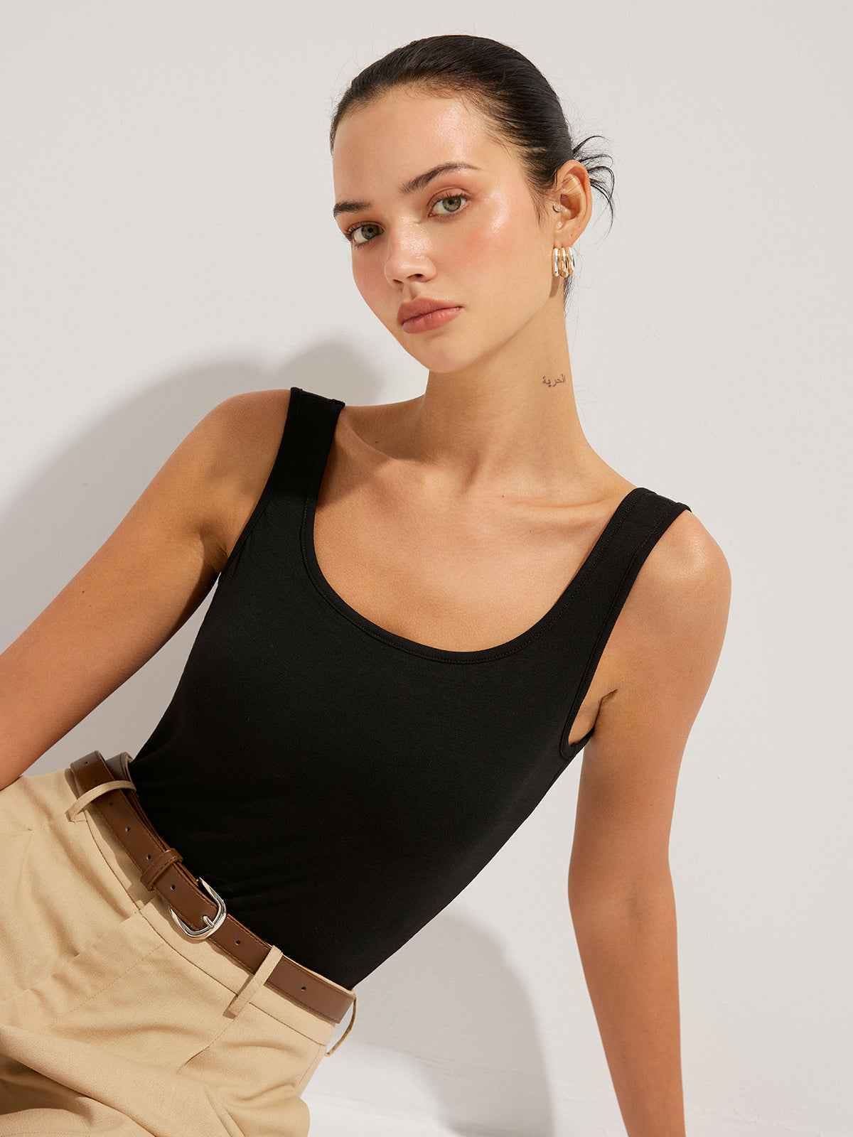 Bra-Free Backless Square Neck Bodysuit
