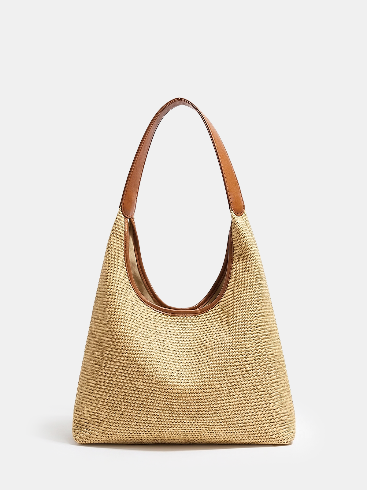 Straw-Texture Woven Hobo Bag