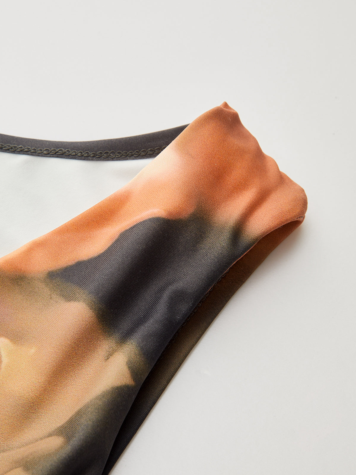 Orange Floral Print Cowl Neck Maxi Dress