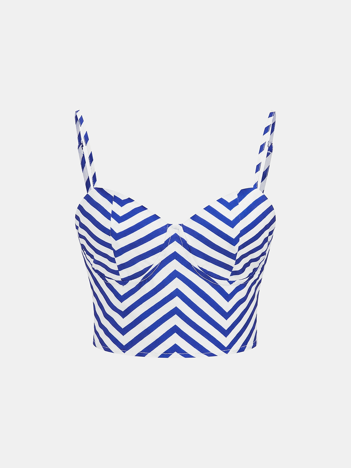 Chevron Stripe Cami Crop Top & Skirt Set