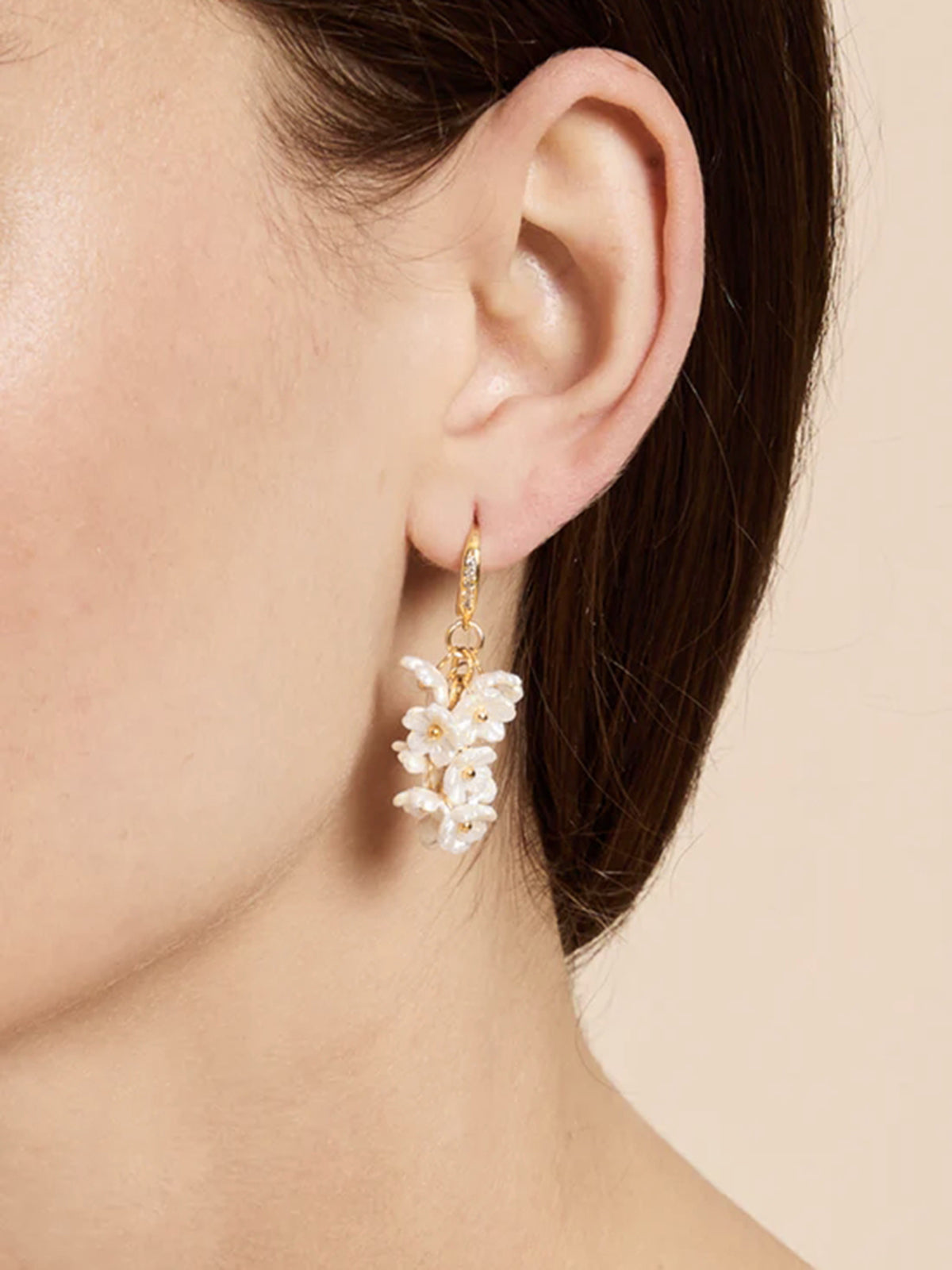 Dainty Floral Cluster Drop Earrings