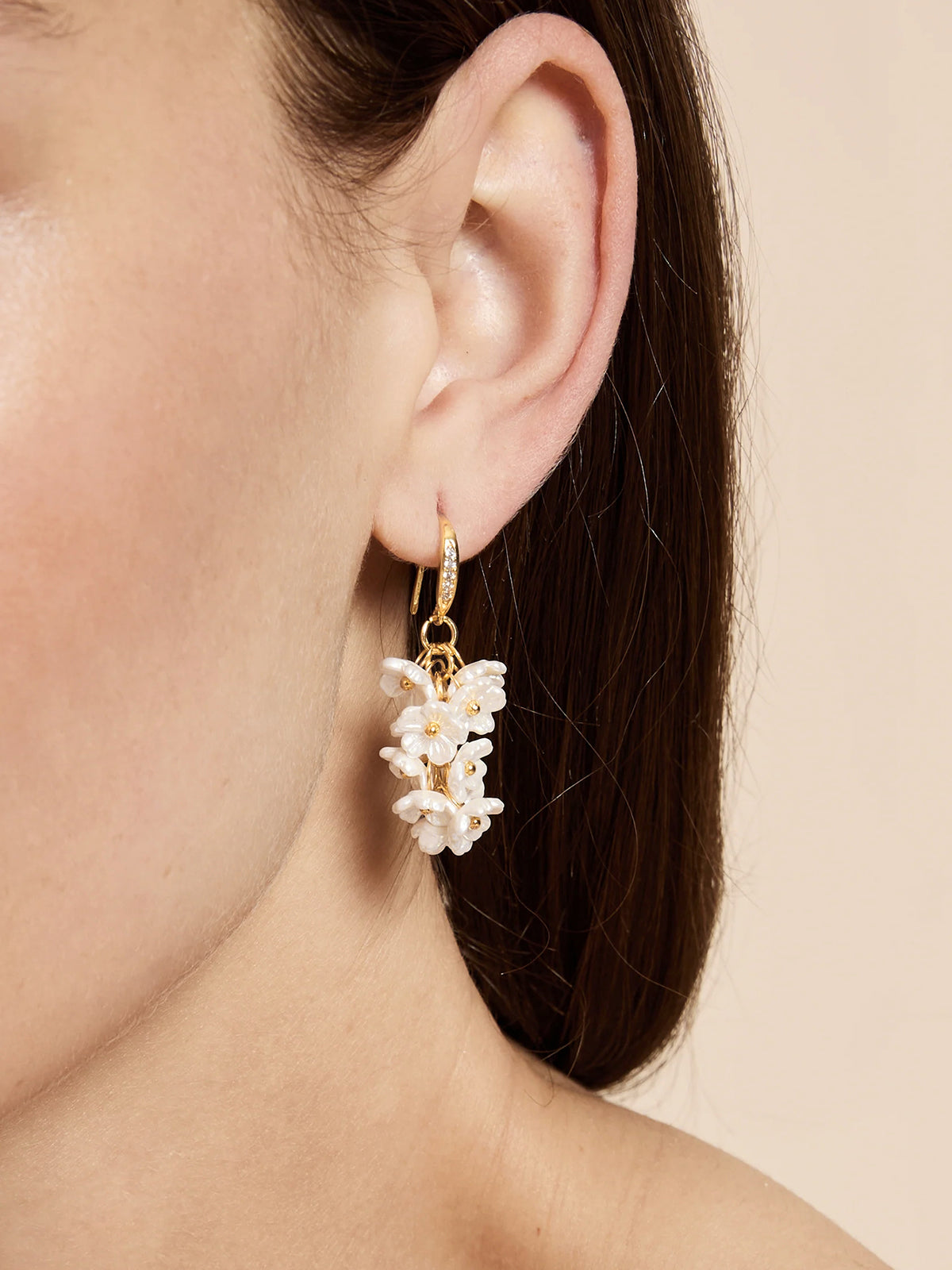 Dainty Floral Cluster Drop Earrings