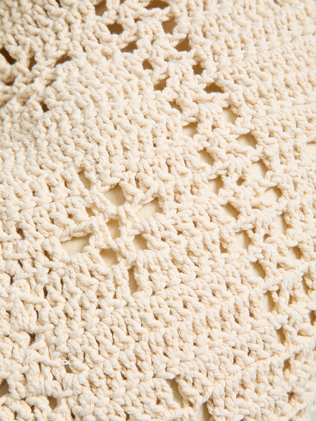 Crochet Hollow Out Shoulder Tote Bag