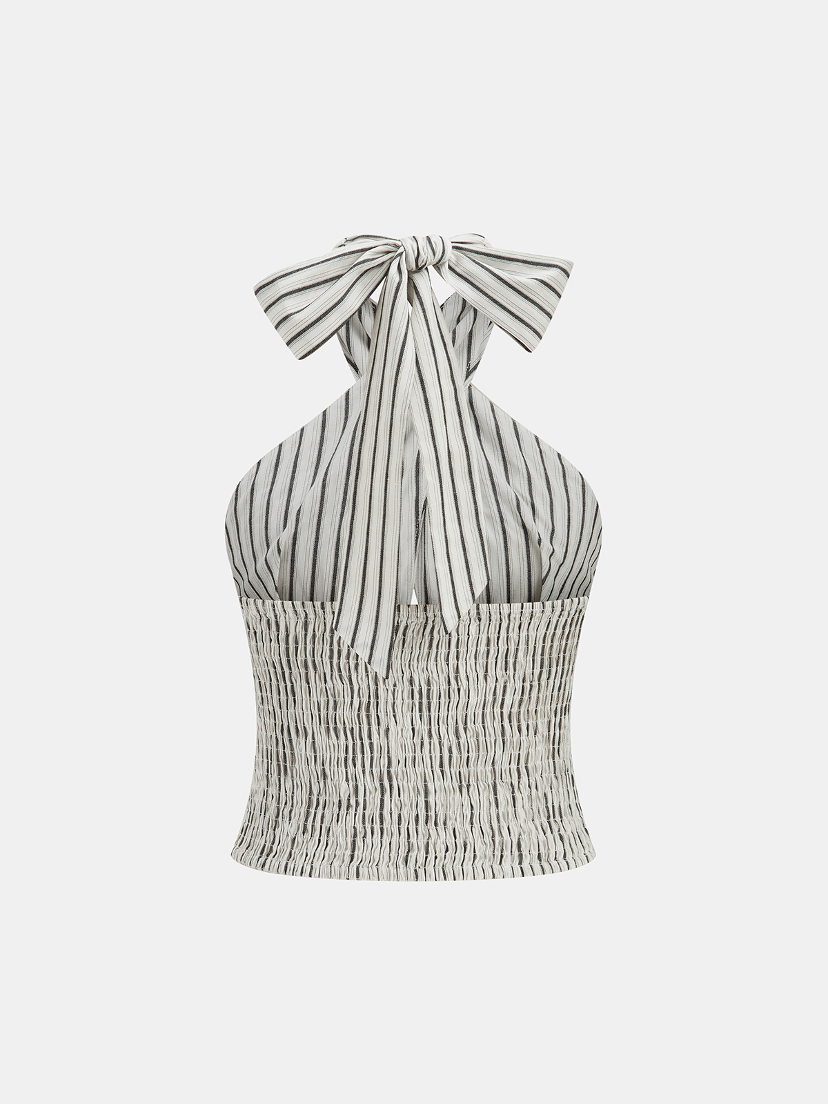 Striped Cotton Crisscross Halter Top
