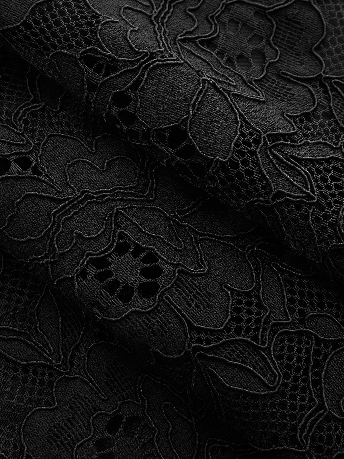 Shorts taille haute en dentelle florale